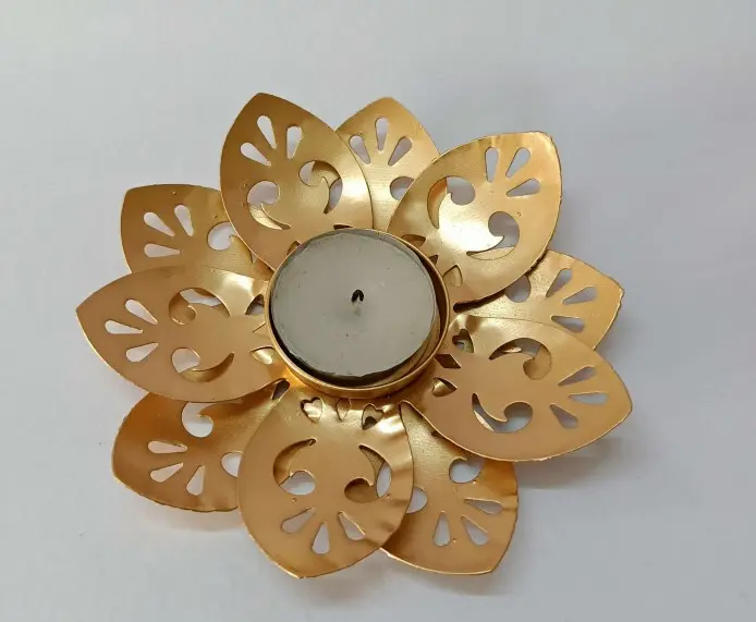 Gold Metal Tea Light